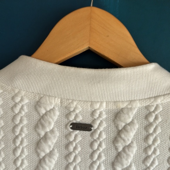 Barbour Kelsey Jacquard Overlayer Cotton Blend Bomber Jacket - Picture 7 of 11